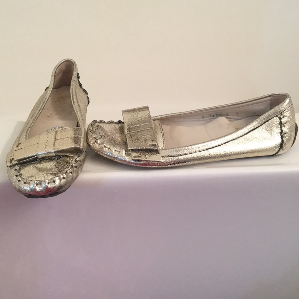 Frances Valentine Gold Flats/Loafers
